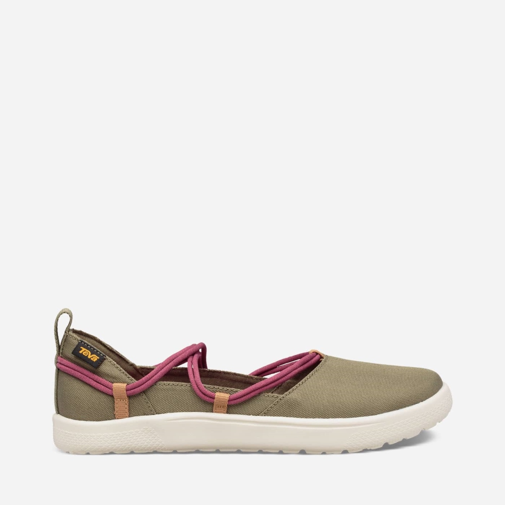 Olive Women's Teva Voya Infinity MJ Sneakers | 987-IODEWS