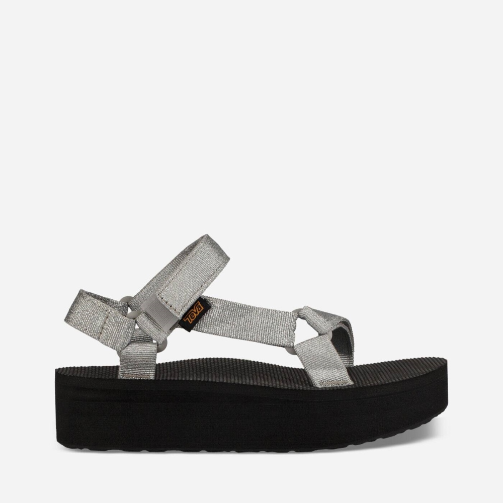 Silver Women's Teva Flatform Universal Flatform Sandals | 678-JOEZSH